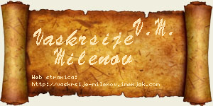 Vaskrsije Milenov vizit kartica